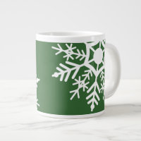 Weihnachtliche weiße und grüne Schneesterne