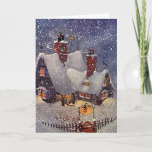 Weihnachtliche Werkstatt des Weihnachtsmanns am No Feiertagskarte