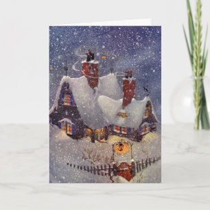 Weihnachtliche Werkstatt des Weihnachtsmanns am No Feiertagskarte