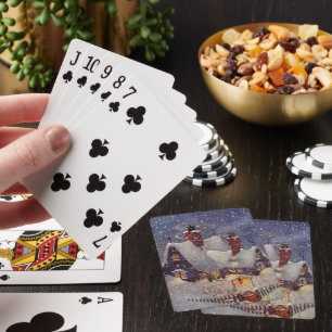 Weihnachtliche Werkstatt des Weihnachtsmanns am No Spielkarten