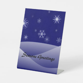 Weihnachtliche Winterlandschaft Sockelschild