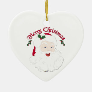 Weihnachtlicher froher Weihnachten Santa - Schrift Keramik Ornament