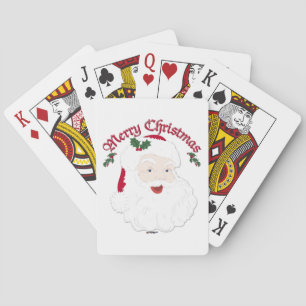 Weihnachtlicher froher Weihnachten Santa - Schrift Spielkarten