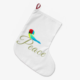 Weihnachtlicher kleiner Vogel Friedensbote Großer Weihnachtsstrumpf