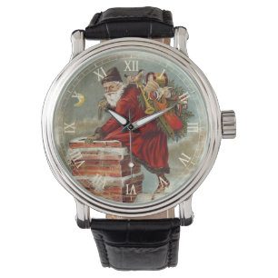 Weihnachtlicher Saint Nicholas auf dem Dach im vik Armbanduhr