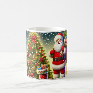 Weihnachtlicher Santa-Claus-Weihnachtsbaum-Kaffeeb Kaffeetasse