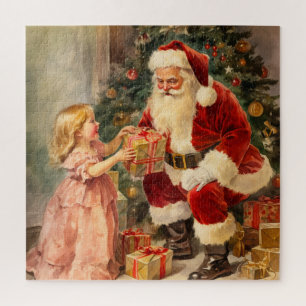 Weihnachtlicher Santa und Kind