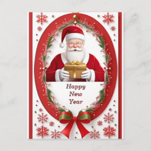 Weihnachtlicher Schnee-Rahmen Postkarte