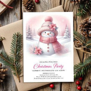 Weihnachtlicher Schneewald Kinder Digital-Download Einladung