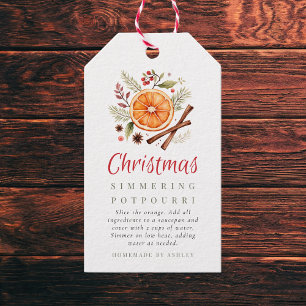 Weihnachtlicher Simmering-Potpourri Geschenkanhänger