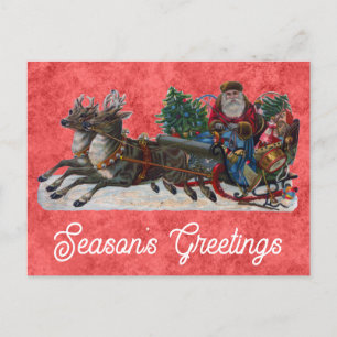 Weihnachtlicher Weihnachtsmann Gruß zur Saison Postkarte