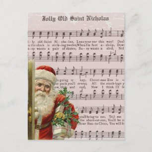 Weihnachtlicher Weihnachtsmann Jolly Old Saint Nic Feiertagspostkarte