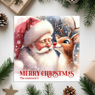 Weihnachtlicher Weihnachtsmann Rudolph Personalisi