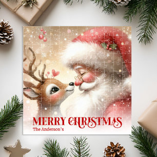Weihnachtlicher Weihnachtsmann Rudolph Personalisi