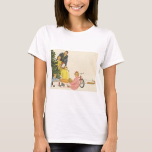 Weihnachtlicher Weihnachtsmorgen, Familie öffnet G T-Shirt