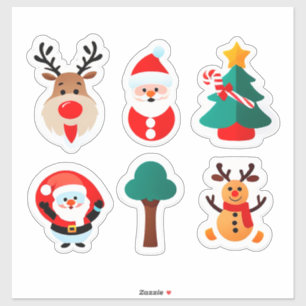 Weihnachtliches Aufkleberset Aufkleber