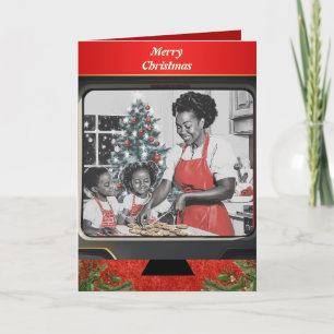 Weihnachtliches Backen wie früher Feiertagskarte