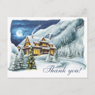 Weihnachtliches Dankeschön für Firmenkunden Postkarte
