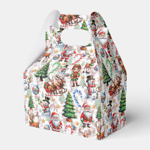 Weihnachtliches Dekorationsmuster mit weißem Hinte Geschenkschachtel