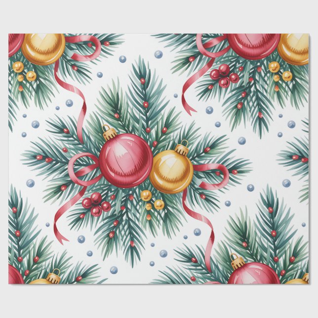 Weihnachtliches Geschenkpapier (Flach)