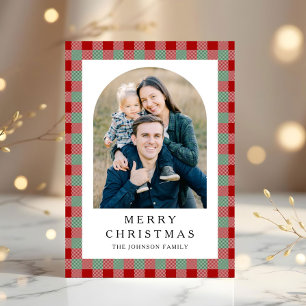 Weihnachtliches Gingham-Foto Weihnachten