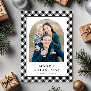 Weihnachtliches Gingham-Foto Weihnachten