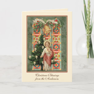 Weihnachtliches Jesus-Schriftgebet Feiertagskarte