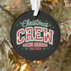 Weihnachtliches passendes Familien-Crew-Team macht Ornament
