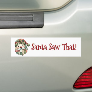 Weihnachtliches Patchwork-Santa-Volksfest Autoaufkleber