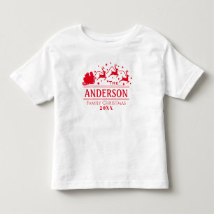 Weihnachtliches personalisiertes Familien-Weihnach Kleinkind T-shirt
