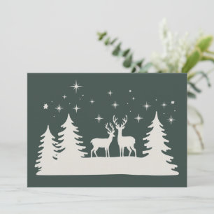 Weihnachtliches Rentier Winterzeit Feiertag  Einladung
