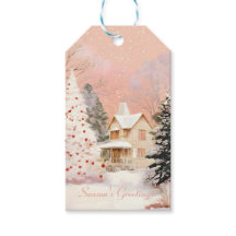 Weihnachtliches Rosa Winterhäuschen