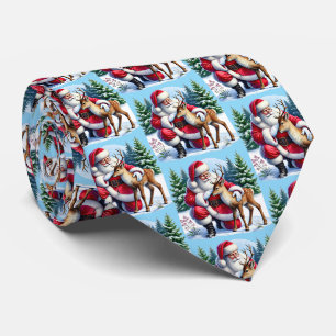 Weihnachtliches Weihnachtsrentier Santa Krawatte