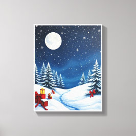 Weihnachtliches Winter-Wunderland Leinwanddruck