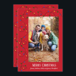 Weihnachtlicht-Strand-Foto Feiertagskarte<br><div class="desc">Ein Strang von roten,  grünen,  gelben und blauen Weihnachtsbäumen und Ihr Lieblings-Foto mit Ihren Namen und Gruß in schicken Schriften sind eine schöne Möglichkeit,  um Urlaub zu fröhlichen. **HINZUFÜGEN Sie weitere Fotos oder Details auf der Rückseite. Wählen Sie Matte für schwerstes Papier und High Definition für beste Druckqualität.</div>