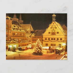 Weihnachtmarkt in Deutschland Feiertagspostkarte