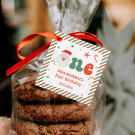 Weihnachts 1. Geburtstag Party Geschenkanhänger