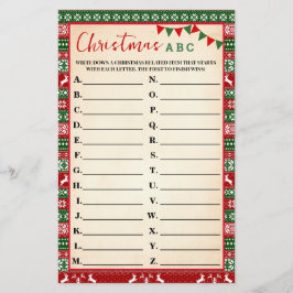 Weihnachts-ABC-Spiel hässliches Sweatshirt Karte