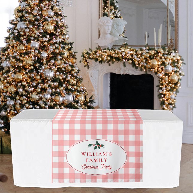 Weihnachts-Abendessen Party Buffet Tischläufer Wandteppich (Family Christmas Dinner Party Table Sign Runner Tapestry)