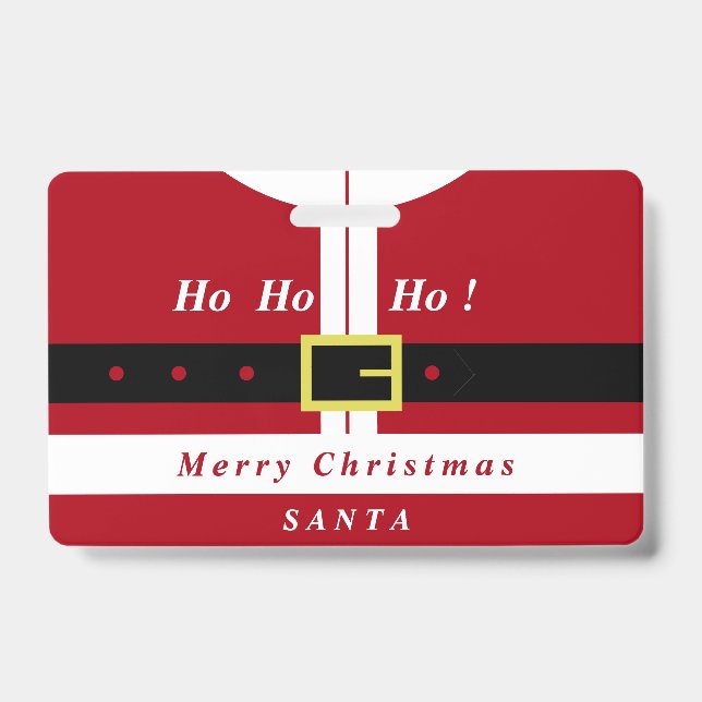 Weihnachts-Abzeichen Weihnachtsmann gibt Custom Yo Ausweis (Front)