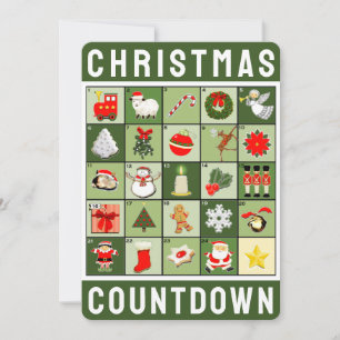 Weihnachts-Adventskalender-Feiertag Feiertagskarte
