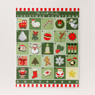 Weihnachts-Adventskalender-Puzzle