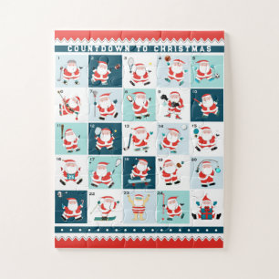 Weihnachts-Adventskalender-Puzzle für Sportfans