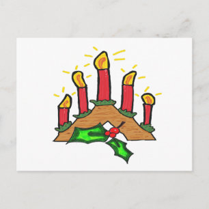 Weihnachts-Adventskerzen Postkarte