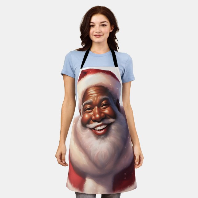Weihnachts-Afroamerikaner Jolly Santa Claus, Schürze (Getragen)