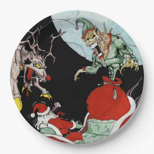 Weihnachts-Albtraum Custom Paper Teller (Vorderseite)