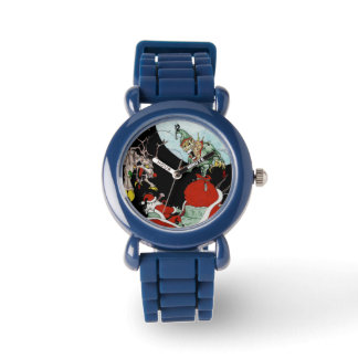 Weihnachts-Albtraum Kidds Schwarzes Leder-Uhr Armbanduhr