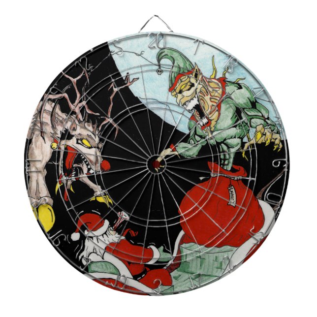 Weihnachts-Albtraum Metal Cage Dartboard Dartscheibe (vorne)
