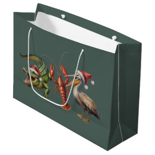 Weihnachts-Alligator-Pelikan-Crawfish-Gans-Tier Große Geschenktüte