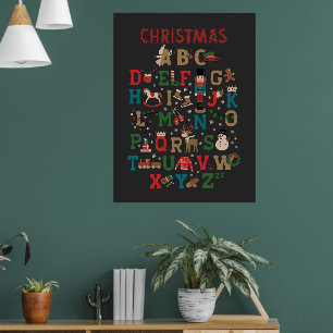 Weihnachts Alphabet Kinder Poster
